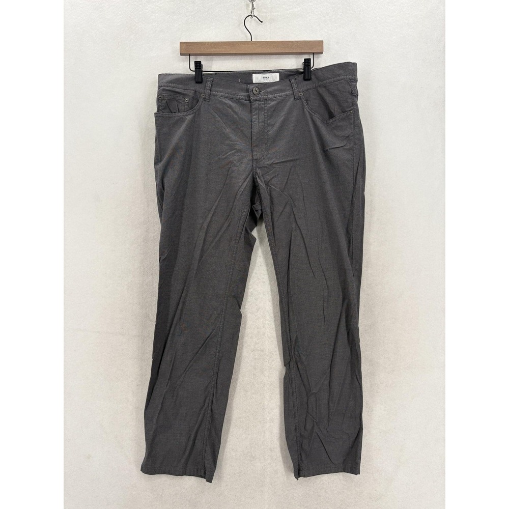 Brax Cooper Fancy 5 Pocket Pants Mens 40x30 Gray Regular Straight Casual Preppy